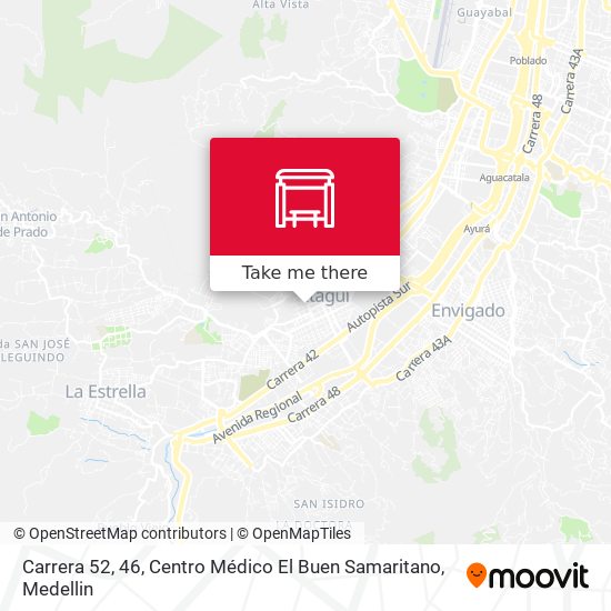 Mapa de Carrera 52, 46, Centro Médico El Buen Samaritano