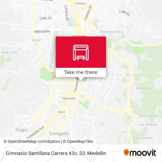 Mapa de Gimnasio Santillana Carrera 43c, 33