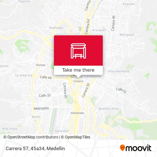 Mapa de Carrera 57, 45a34