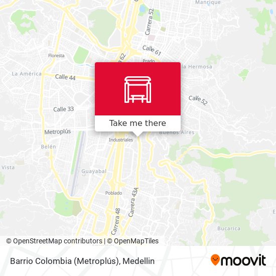 Barrio Colombia (Metroplús) map