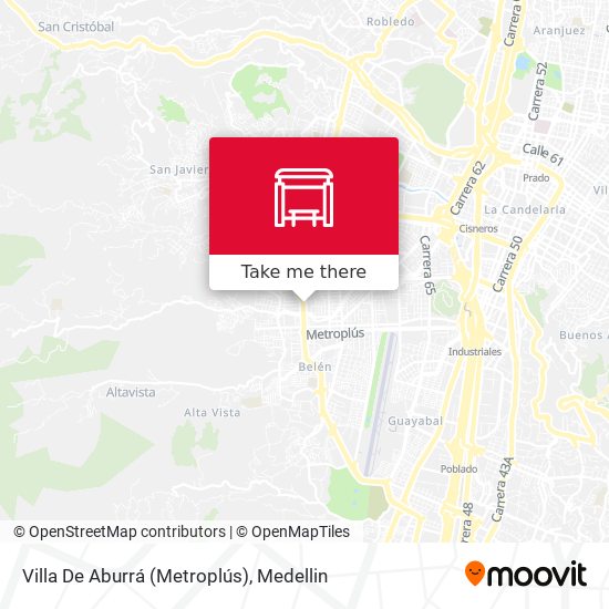 Villa De Aburrá (Metroplús) map