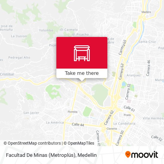 Mapa de Facultad De Minas (Metroplús)