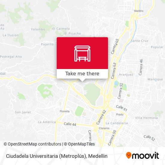 Ciudadela Universitaria (Metroplús) map