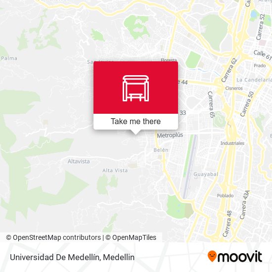 Mapa de Universidad De Medellín