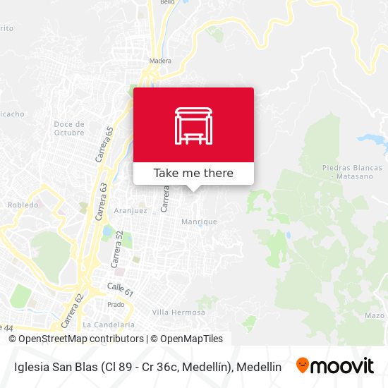 Iglesia San Blas (Cl 89 - Cr 36c, Medellín) map