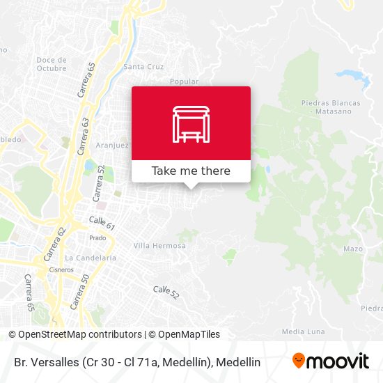 Mapa de Br. Versalles (Cr 30 - Cl 71a, Medellín)