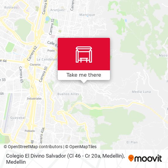 Colegio El Divino Salvador (Cl 46 - Cr 20a, Medellín) map
