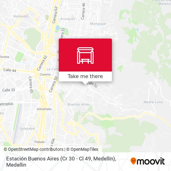 Estación Buenos Aires (Cr 30 - Cl 49, Medellín) map
