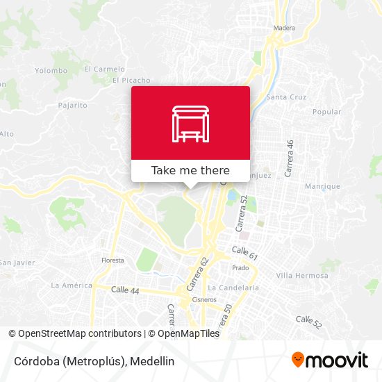 Mapa de Córdoba (Metroplús)