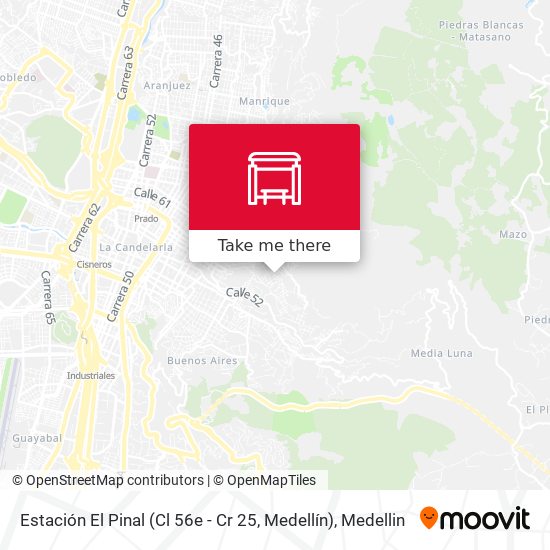 Estación El Pinal (Cl 56e - Cr 25, Medellín) map