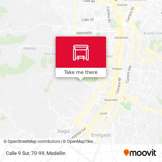 Mapa de Calle 9 Sur, 70-99
