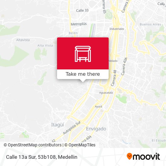 Calle 13a Sur, 53b108 map