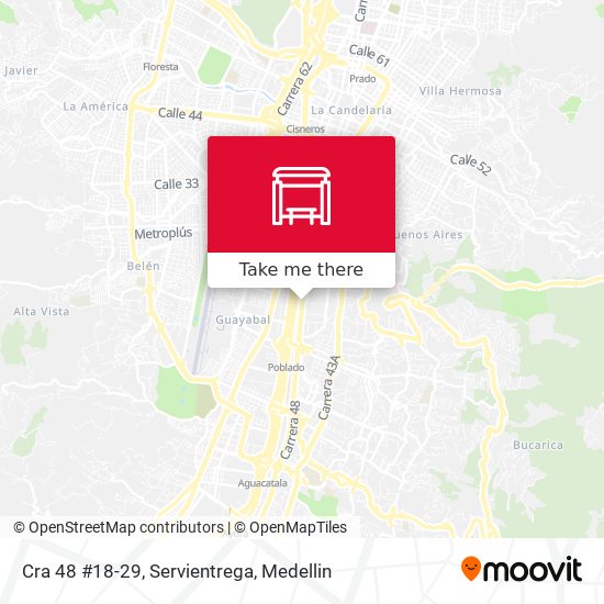 Cra 48 #18-29, Servientrega map