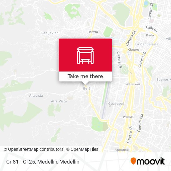 Mapa de Cr 81 - Cl 25, Medellín