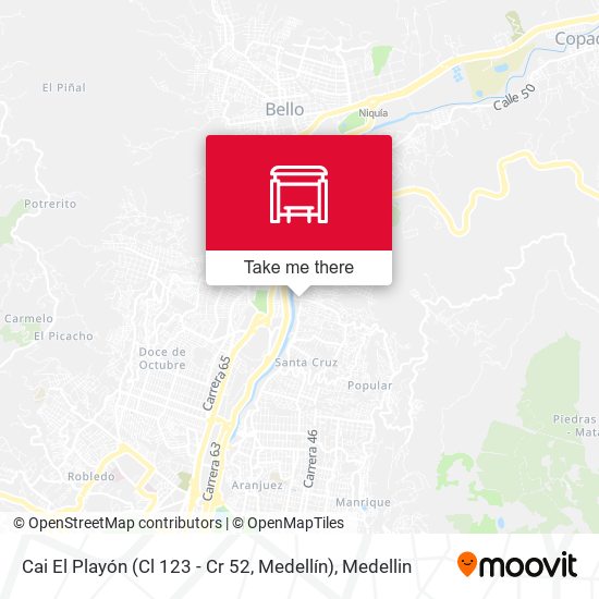 Mapa de Cai El Playón (Cl 123 - Cr 52, Medellín)