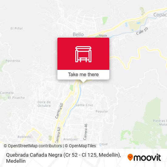 Quebrada Cañada Negra (Cr 52 - Cl 125, Medellín) map
