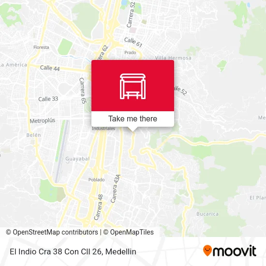 El Indio Cra 38 Con Cll 26 map
