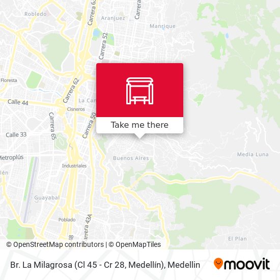 Br. La Milagrosa (Cl 45 - Cr 28, Medellín) map