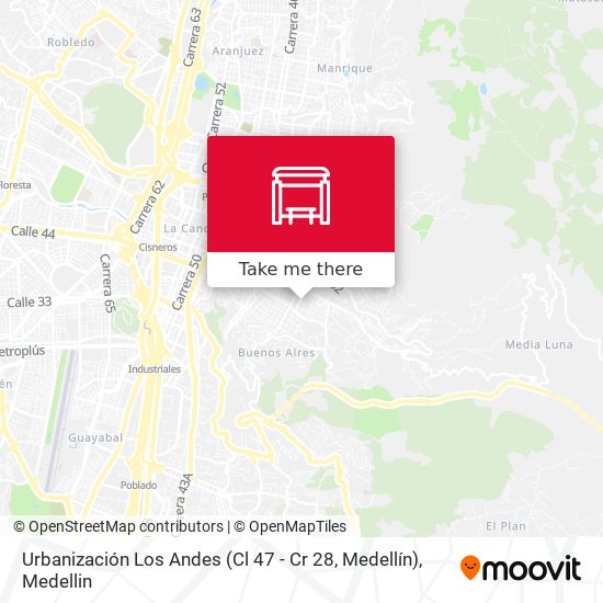 Urbanización Los Andes (Cl 47 - Cr 28, Medellín) map
