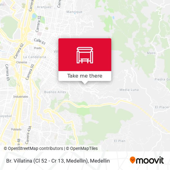 Br. Villatina (Cl 52 - Cr 13, Medellín) map
