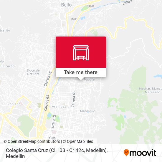 Colegio Santa Cruz (Cl 103 - Cr 42c, Medellín) map