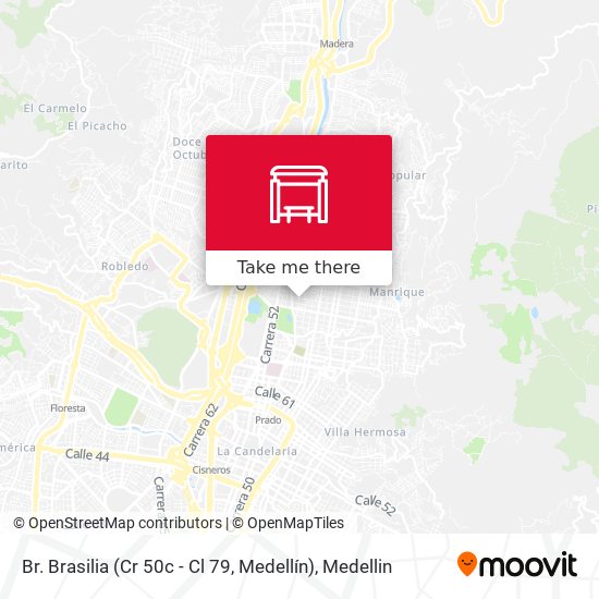 Br. Brasilia (Cr 50c - Cl 79, Medellín) map