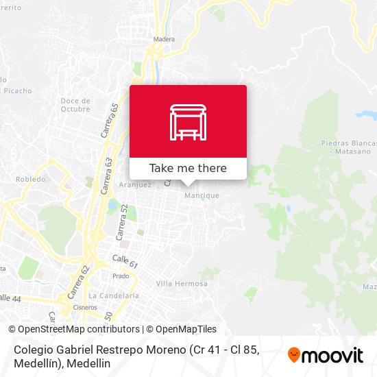 Colegio Gabriel Restrepo Moreno (Cr 41 - Cl 85, Medellín) map