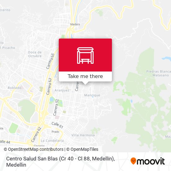 Mapa de Centro Salud San Blas (Cr 40 - Cl 88, Medellín)