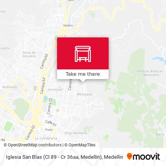 Iglesia San Blas (Cl 89 - Cr 36aa, Medellín) map