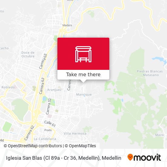 Iglesia San Blas (Cl 89a - Cr 36, Medellín) map