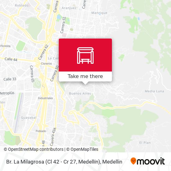 Br. La Milagrosa (Cl 42 - Cr 27, Medellín) map