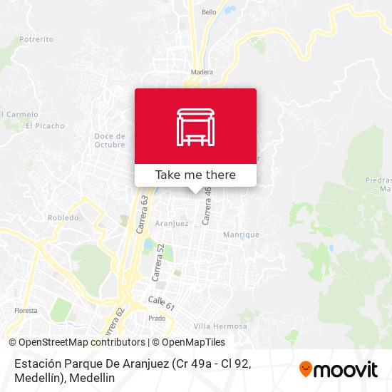 Estación Parque De Aranjuez (Cr 49a - Cl 92, Medellín) map