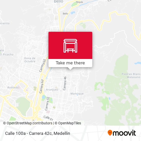 Calle 100a - Carrera 42c map
