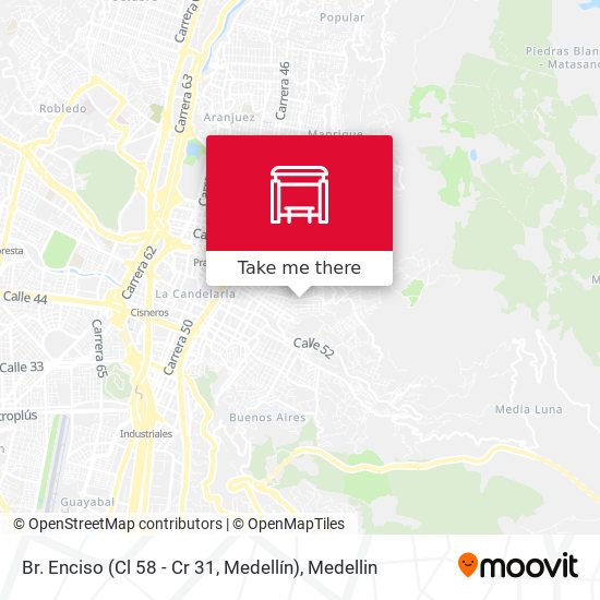 Mapa de Br. Enciso (Cl 58 - Cr 31, Medellín)