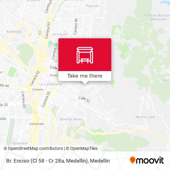 Mapa de Br. Enciso (Cl 58 - Cr 28a, Medellín)