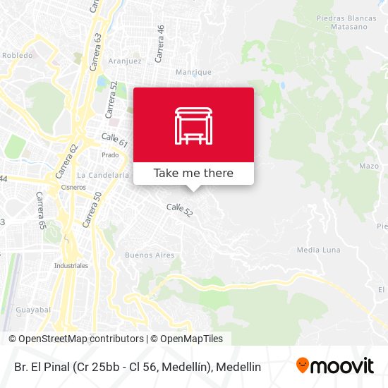 Br. El Pinal (Cr 25bb - Cl 56, Medellín) map