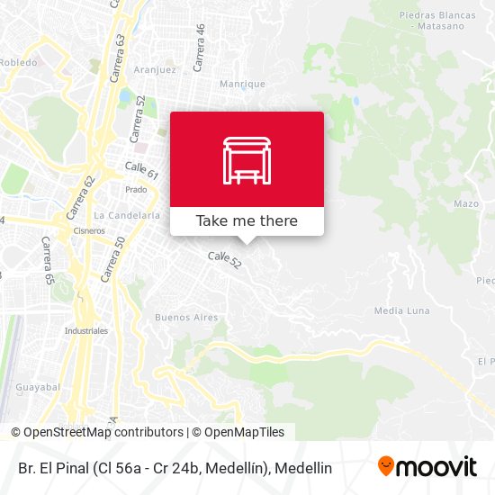 Br. El Pinal (Cl 56a - Cr 24b, Medellín) map