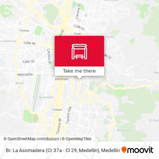 Mapa de Br. La Asomadera (Cr 37a - Cl 29, Medellín)