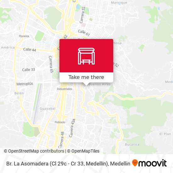 Br. La Asomadera (Cl 29c - Cr 33, Medellín) map