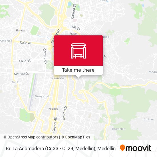 Br. La Asomadera (Cr 33 - Cl 29, Medellín) map