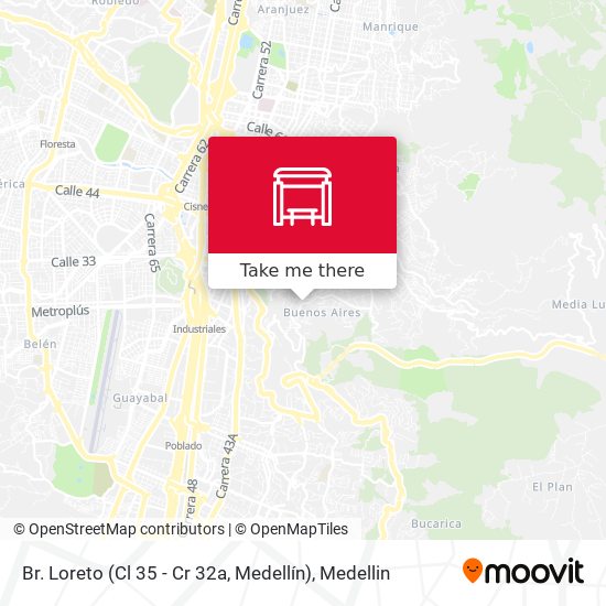 Br. Loreto (Cl 35 - Cr 32a, Medellín) map