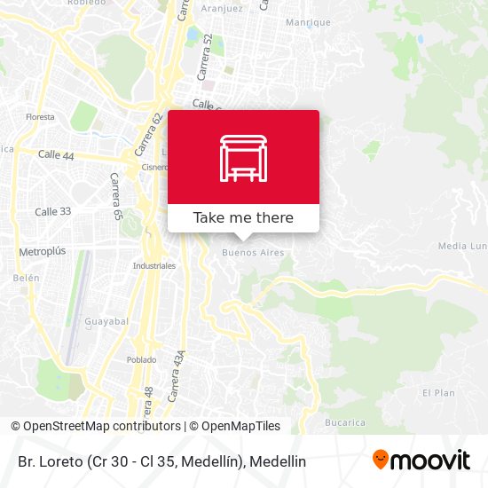 Br. Loreto (Cr 30 - Cl 35, Medellín) map