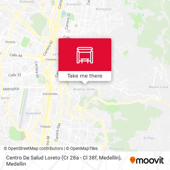 Mapa de Centro De Salud Loreto (Cr 28a - Cl 38f, Medellín)