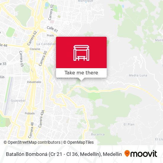 Batallón Bomboná (Cr 21 - Cl 36, Medellín) map