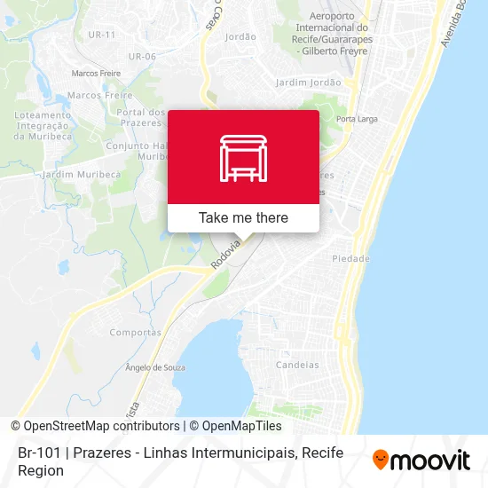 Br-101 | Prazeres - Linhas Intermunicipais map