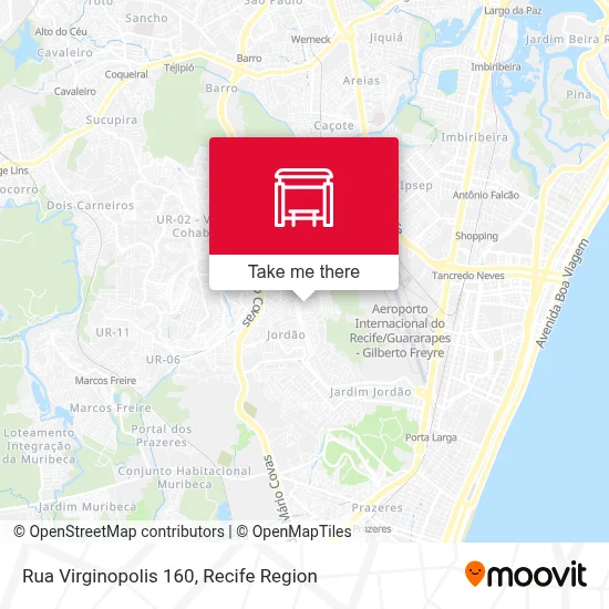 Rua Virginopolis 160 map