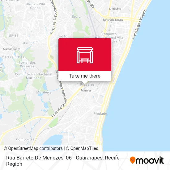 Rua Barreto De Menezes, 06 - Guararapes map