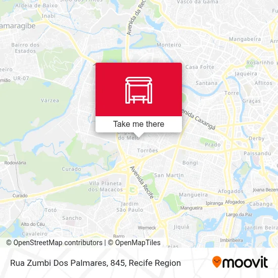Rua Zumbi Dos Palmares, 845 map