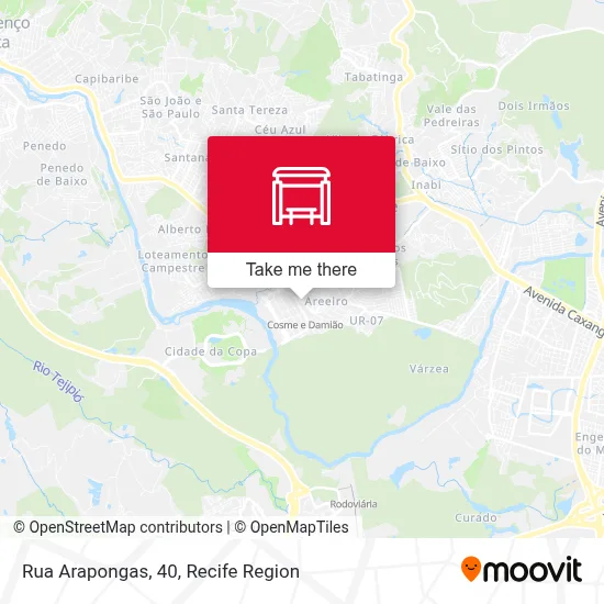 Rua Arapongas, 40 map