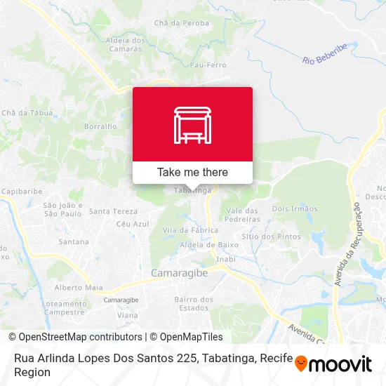 Rua Arlinda Lopes Dos Santos 225, Tabatinga map